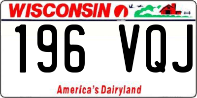 WI license plate 196VQJ