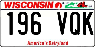 WI license plate 196VQK