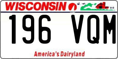WI license plate 196VQM