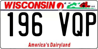 WI license plate 196VQP