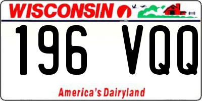 WI license plate 196VQQ