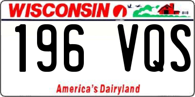 WI license plate 196VQS