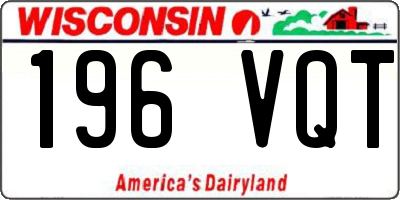 WI license plate 196VQT
