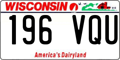 WI license plate 196VQU