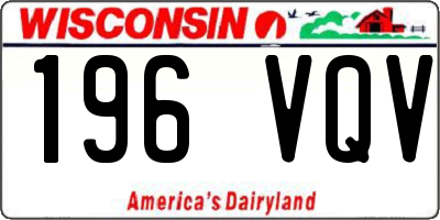 WI license plate 196VQV