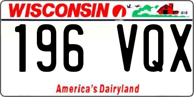 WI license plate 196VQX