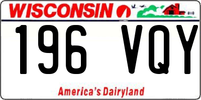 WI license plate 196VQY