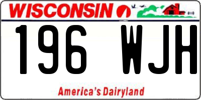 WI license plate 196WJH