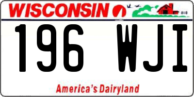 WI license plate 196WJI