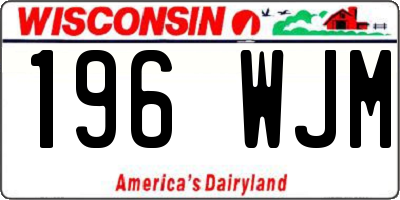 WI license plate 196WJM