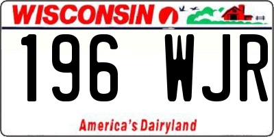 WI license plate 196WJR