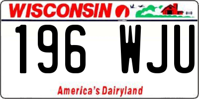 WI license plate 196WJU