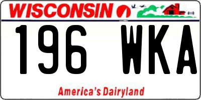 WI license plate 196WKA