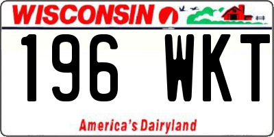 WI license plate 196WKT