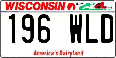 WI license plate 196WLD