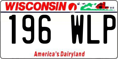 WI license plate 196WLP