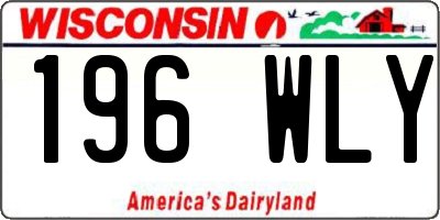 WI license plate 196WLY