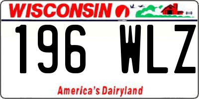 WI license plate 196WLZ