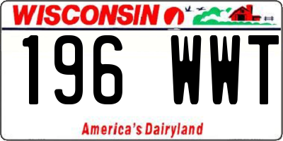 WI license plate 196WWT
