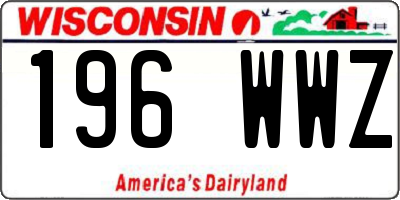 WI license plate 196WWZ