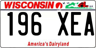 WI license plate 196XEA