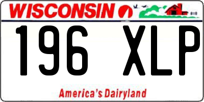 WI license plate 196XLP
