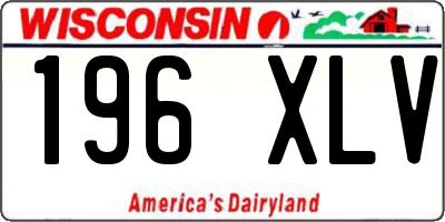 WI license plate 196XLV