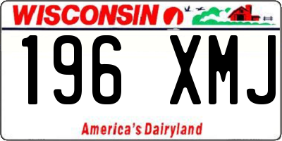 WI license plate 196XMJ
