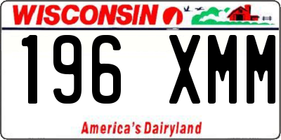 WI license plate 196XMM