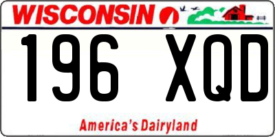 WI license plate 196XQD