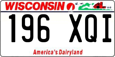 WI license plate 196XQI