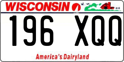 WI license plate 196XQQ