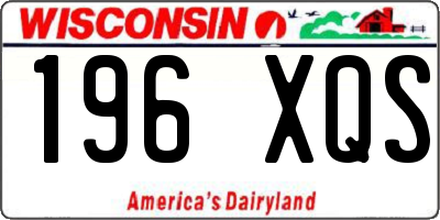 WI license plate 196XQS