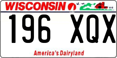 WI license plate 196XQX