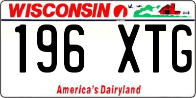 WI license plate 196XTG