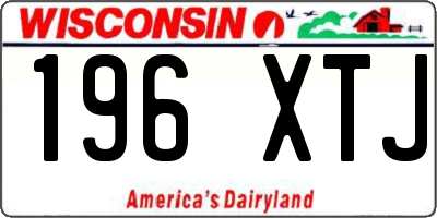 WI license plate 196XTJ