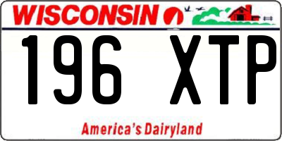 WI license plate 196XTP