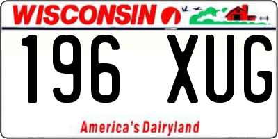 WI license plate 196XUG