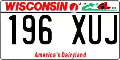 WI license plate 196XUJ