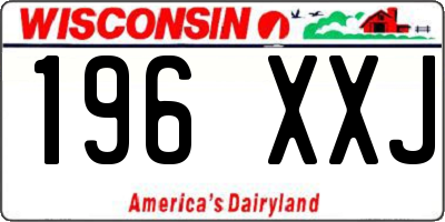 WI license plate 196XXJ