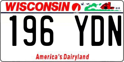 WI license plate 196YDN