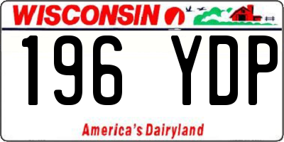 WI license plate 196YDP