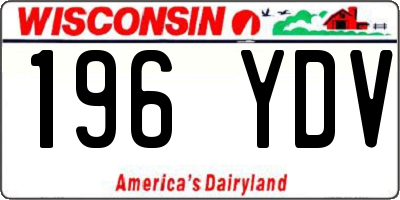 WI license plate 196YDV
