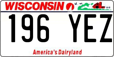 WI license plate 196YEZ