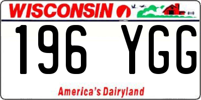 WI license plate 196YGG