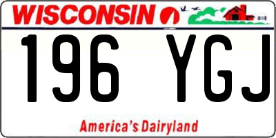 WI license plate 196YGJ
