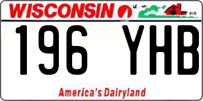 WI license plate 196YHB