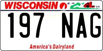 WI license plate 197NAG