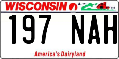 WI license plate 197NAH