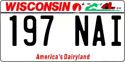 WI license plate 197NAI